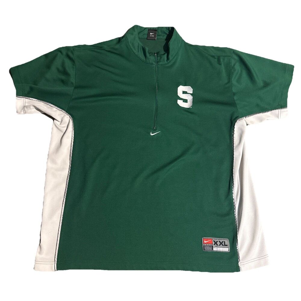 VTG Michigan State Spartans Nike Team Issue Basketball Shooting Jersey Size XXL